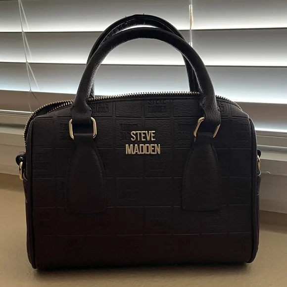 Steve Madden Brown Faux Leather Embossed Handbag - Picture 1 of 5